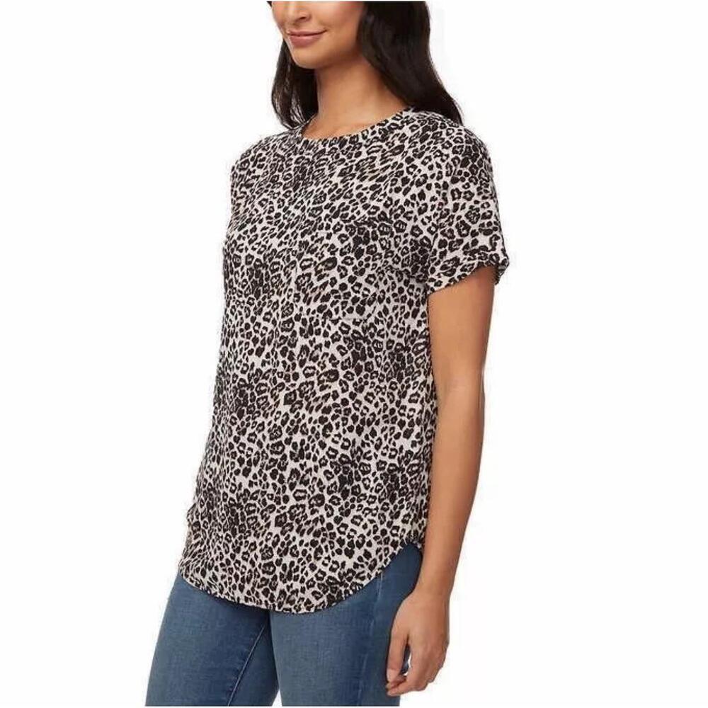 Buffalo Ladies' Short Sleeve Blouse with Pocket,Brown, Size XL. BO